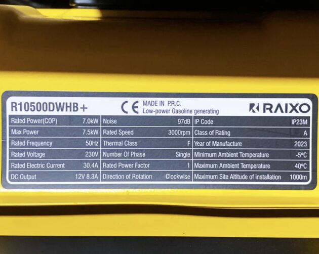 موتور برق بنزینی راکسیو 7.5 کیلووات مدل R10500DWHB - تصویر 4
